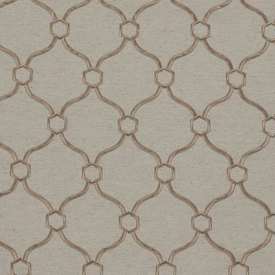 Mitchell Fabrics Vallerie Fawn in 1808 Beige Drapery Viscose30%  Blend Fire Rated Fabric CA 117  Quatrefoil   Fabric