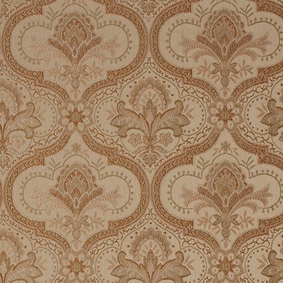 Mitchell Fabrics Giverny Butter in 1815 Yellow Polyester Fire Rated Fabric Damask Medallion  NFPA 701 Flame Retardant   Fabric