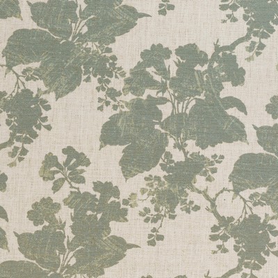 Mitchell Fabrics Bayland Cloud in 2104 Green Multipurpose Polyester8%  Blend Fire Rated Fabric High Wear Commercial Upholstery CA 117  NFPA 260  Modern Floral Leaves and Trees   Fabric