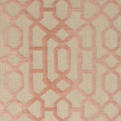 Mitchell Fabrics Parkview Blush in 2104 Pink Multipurpose Viscose  Blend Fire Rated Fabric High Performance CA 117  Lattice and Fretwork   Fabric