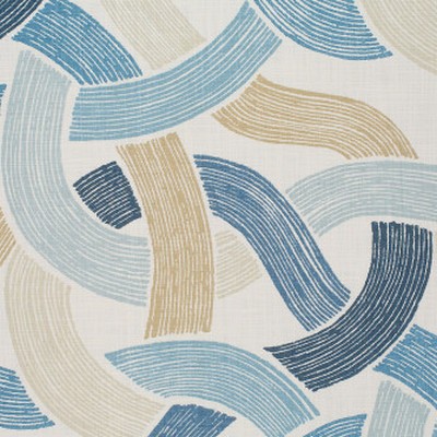Mitchell Fabrics Riverway Ocean 2303 FF-2303-36 Blue Multipurpose Cotton Cotton Geometric  Medium Duty Fabric