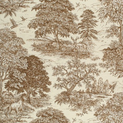 Mitchell Fabrics Yearning Driftwood 2304 FF-2304-04 White Drapery Linen45%  Blend Birds and Feather  Medium Duty CA 117  NFPA 260  French Country Toile  Fabric