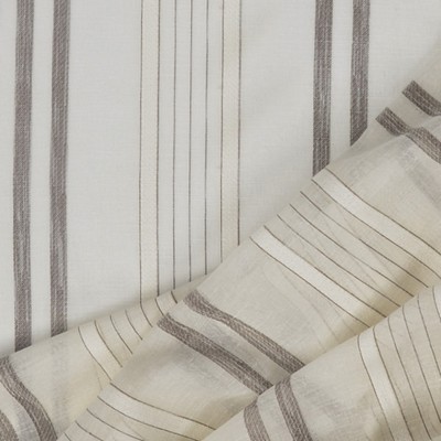 Mitchell Fabrics Music Pebble in 443 White Drapery Fire Rated Fabric NFPA 701 Flame Retardant  Checks and Striped Sheer   Fabric