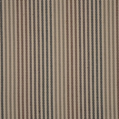 Mitchell Fabrics Douglas Chocolate in 1419 Brown POLYESTER  Blend Small Striped  Striped   Fabric