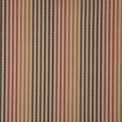 Mitchell Fabrics Douglas London Red in 1419 Red POLYESTER  Blend Small Striped  Striped   Fabric