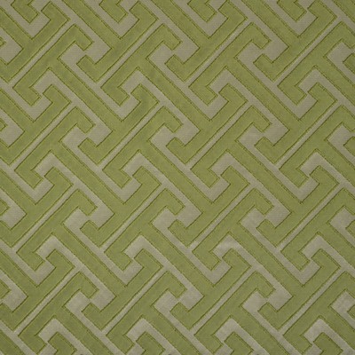Mitchell Fabrics Compass Leaf in 1426 Green Geometric  Classic Jacquard   Fabric
