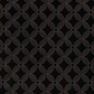 Mitchell Fabrics Satellite Graphite in 1426 Black Circles and Swirls Classic Jacquard   Fabric