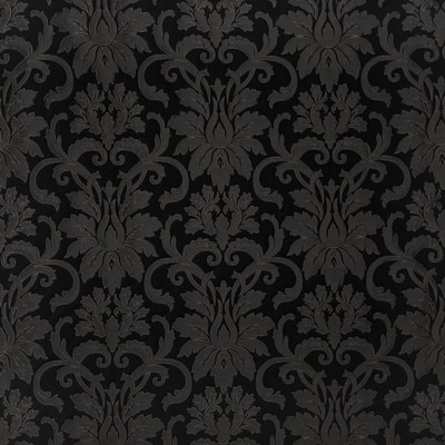 Mitchell Fabrics Transit Graphite in 1426 Black Classic Damask   Fabric