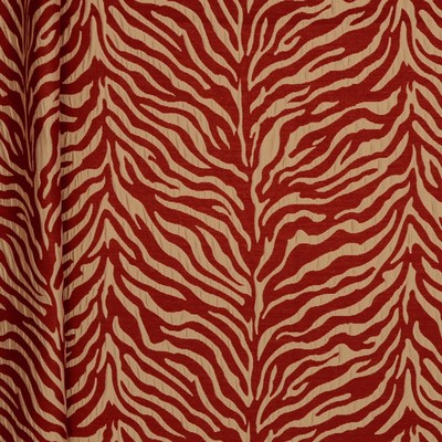 Mitchell Fabrics Fortitude Cardinal in 1408 Red Polyester Fire Rated Fabric Animal Print  Classic Damask  NFPA 701 Flame Retardant   Fabric