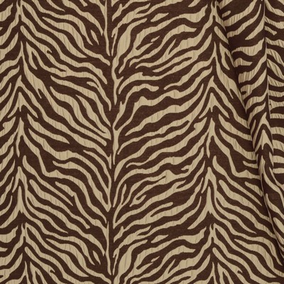 Mitchell Fabrics Fortitude Chocolate in 1408 Brown Polyester Fire Rated Fabric Animal Print  Classic Damask  NFPA 701 Flame Retardant   Fabric