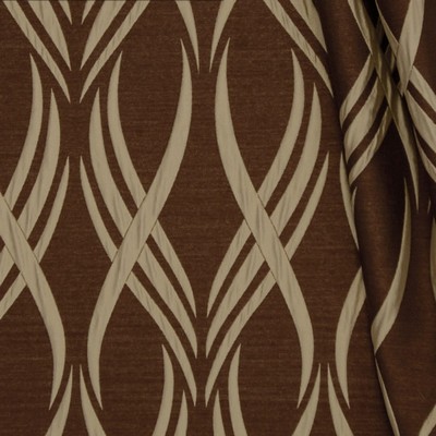 Mitchell Fabrics Gallantry Chocolate in 1408 Brown Multipurpose Polyester Fire Rated Fabric Circles and Swirls Classic Damask  NFPA 701 Flame Retardant   Fabric