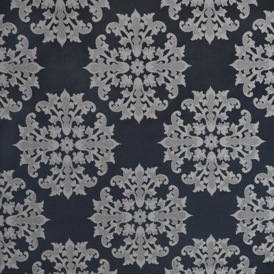 Mitchell Fabrics Jarratt Denim in 1605 Blue Floral Medallion   Fabric