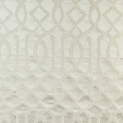 Scalamandre Master Trellis Snow White OPTIMIST A9 00011870 White Multipurpose LINEN  Blend Lattice and Fretwork  Fabric