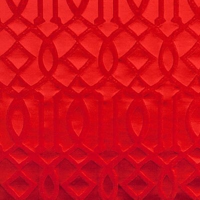 Scalamandre Master Trellis Coca Cola Red OPTIMIST A9 00041870 Red Multipurpose LINEN  Blend Lattice and Fretwork  Fabric