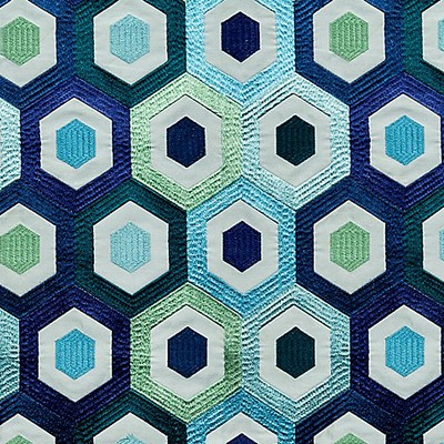 Scalamandre Rhapsody Blue Mood RHAPSODY A9 00042600 Blue Upholstery VISCOSE  Blend Geometric  Geometric  Fabric