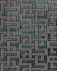 Interception Jacquard Velvet Green Moss by  Scalamandre 