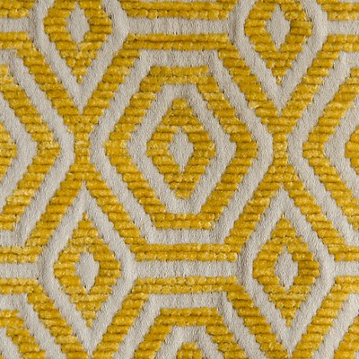 Scalamandre Geometric Drops Misted Yellow AMAZINK A9 0006GEOM Yellow Upholstery VISCOSE  Blend Contemporary Diamond  Fabric