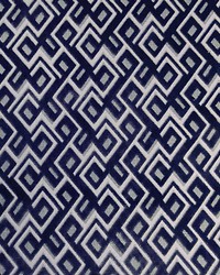 Anni Jacquard Velvet Navy Blue Linen by   