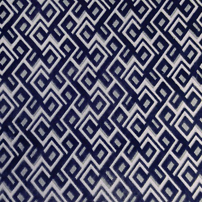 Scalamandre Anni Jacquard Velvet Navy Blue Linen INVICTA A9 0007ANNI Blue Upholstery VISCOSE  Blend Contemporary Diamond  Contemporary Velvet  Fabric