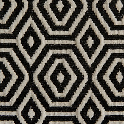 Scalamandre Geometric Drops Sexy Black AMAZINK A9 0010GEOM Black Upholstery VISCOSE  Blend Contemporary Diamond  Fabric