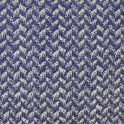 Scalamandre Blessed Denim Blue BLOOM A9 0021BLES Blue Upholstery POLYESTER|46%  Blend Zig Zag  Fabric