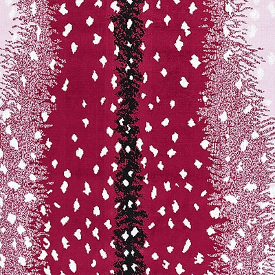 Old World Weavers Antelope Raspberry ANTELOPE AL 0006BOHE Pink Upholstery VISCOSE  Blend Animal Print  Animal Print Velvet  Contemporary Velvet  Fabric