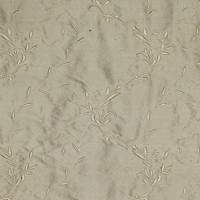Old World Weavers Honeysuckle Embroidery Ivory BY 20100702 Beige VISCOSE|GROUND:  Blend Vine and Flower  Embroidered Silk  Fabric