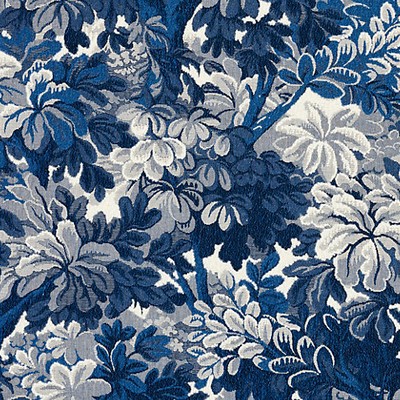 Old World Weavers Ridge Edge Blue Shadow WOODLAND ESTATE BZ 0062060W Green Upholstery WOOL  Blend Leaves and Trees  Large Print Floral  Wool  Fabric