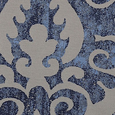 Scalamandre Corona Damask Slate Blue COLLEZIONE ITALIA CH 01010631 Blue Multipurpose POLYESTER POLYESTER Classic Damask  Fabric