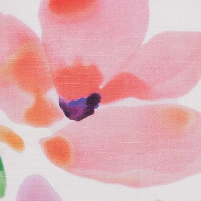 Scalamandre Midsummer Day Spring Bouquet URBAN LUXURY CH 05034315 Pink Multipurpose COTTON  Blend Faux Linen  Fabric