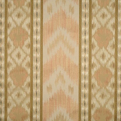 Scalamandre Ungherese Rigato Multi Peaches  Taupes COLONY FABRIC CL 000126416 Orange Upholstery COTTON  Blend