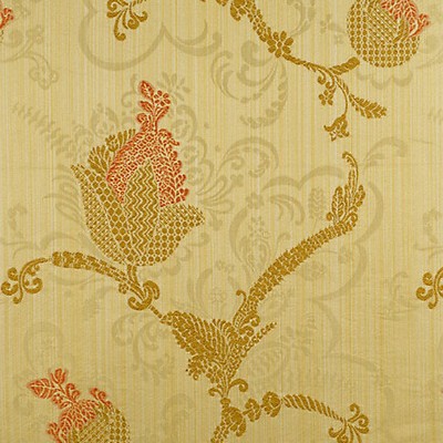 Scalamandre Vivaldi Topaz  Gold On Yellow COLONY FABRIC CL 000226715 Yellow Upholstery VISCOSE  Blend