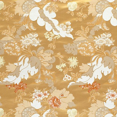 Scalamandre Palazzo Doria Oro COLONY FABRIC 2023 CL 000236459 Multipurpose SPUN  Blend Traditional Floral  Floral Silk  Fabric