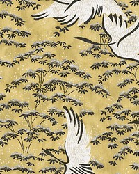 Gru Magnus Grasscloth Giallo by  Scalamandre Wallcoverings 