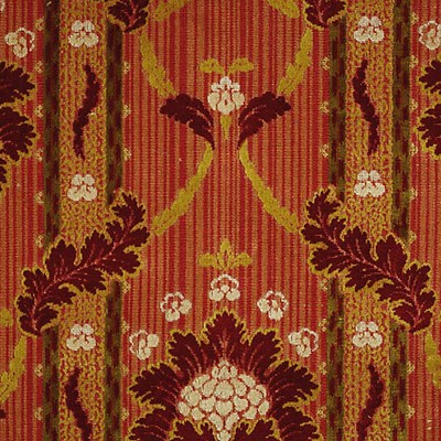 Scalamandre Villa Farnese Reds COLONY FABRIC CL 000426404 Red Upholstery LINEN  Blend