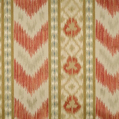 Scalamandre Ungherese Rigato Multi Reds  Taupes COLONY FABRIC CL 000426416 Red Upholstery COTTON  Blend