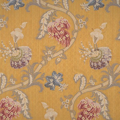 Scalamandre Rocaille Multi On Gold COLONY FABRIC CL 000426721 Multi Upholstery COTTON  Blend