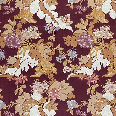 Scalamandre Palazzo Doria Porpora COLONY FABRIC 2023 CL 000436459 Multipurpose SPUN  Blend Traditional Floral  Floral Silk  Fabric