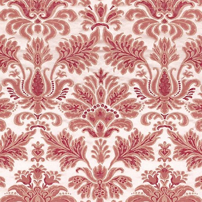 Scalamandre Villa Torlonia Rosso COLONY FABRIC 2023 CL 000436461 Red Multipurpose SPUN  Blend Classic Damask  Fabric
