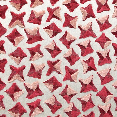 Scalamandre Coriandoli Rosso COLONY FABRIC CL 000536404 Red Upholstery VISCOSE  Blend Geometric  Fabric