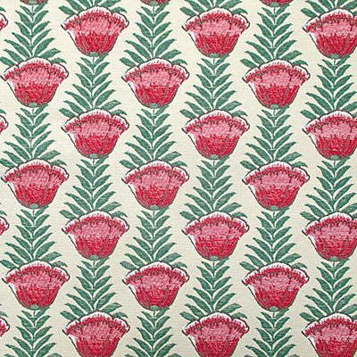 Scalamandre Papaveri Rosso COLONY FABRIC 2021 CL 000536448 Red Upholstery VISCOSE  Blend Modern Floral Fabric