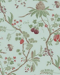 La Perouse Wallpaper Celeste by  Scalamandre Wallcoverings 