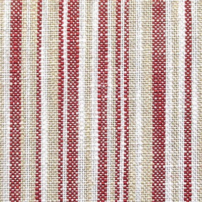 Scalamandre Bukhara Rosso COLONY FABRIC CL 000636403 Red Upholstery LINEN|32%  Blend Small Striped  Striped  Fabric