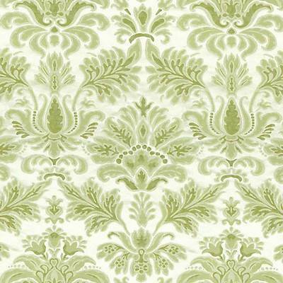 Scalamandre Villa Torlonia Verde COLONY FABRIC 2023 CL 000636461 Green Multipurpose SPUN  Blend Classic Damask  Fabric