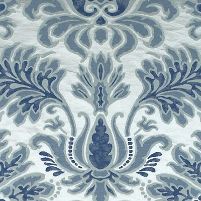Scalamandre Villa Torlonia Magnus Oceano COLONY FABRIC 2023 CL 000936462 Blue Multipurpose SPUN  Blend Classic Damask  Fabric