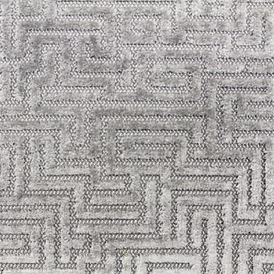 Old World Weavers Velluto Labirinto Silver F3 00037002 Grey Upholstery VISCOSE  Blend