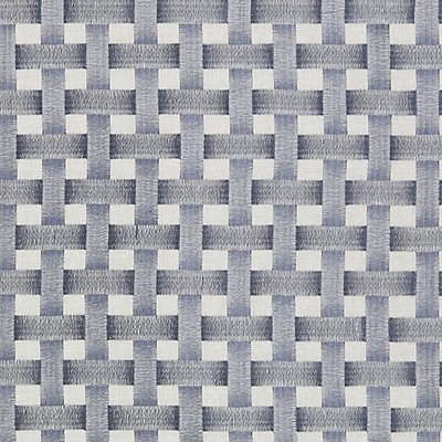 Grey Watkins Grillwork  Blue GI 00031965 Blue Upholstery LINEN|45%  Blend Stripes and Plaids Linen  Weave  Fabric