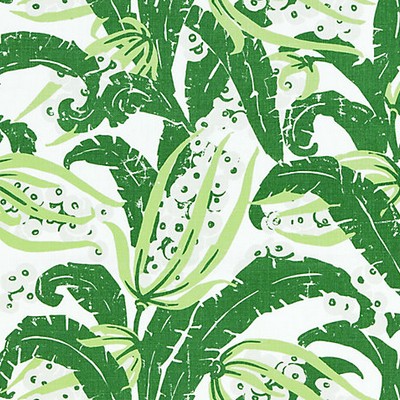 Grey Watkins Tropique Palm BREEZE COLLECTION GW 000116609 Green LINEN LINEN Large Print Floral  Floral Linen  Fabric