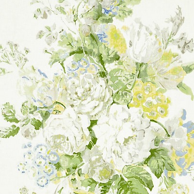 Grey Watkins Sybilla Bouquet Hillside FLORA GW 000216621 Upholstery LINEN LINEN Flower Bouquet  Traditional Floral  Fabric