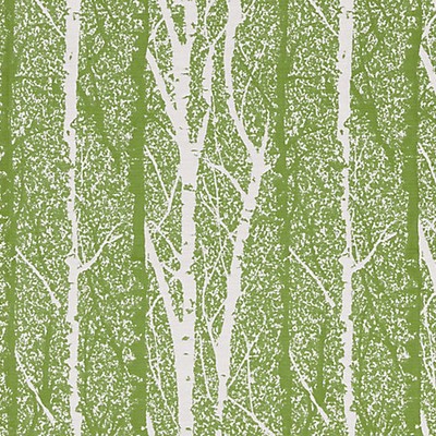 Grey Watkins Birch Weave Spring Green BREEZE COLLECTION GW 000227205 Green COTTON  Blend Leaves and Trees  Fabric